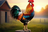 Cara Membuat Gambar Ayam jantan berkokok di pagi hari menggunakan AI (Stable Diffusion) berikut Contoh Prompt