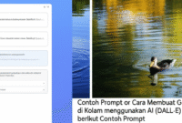 Cara Membuat Gambar Bebek di kolam menggunakan AI (DALL·E) berikut Contoh Prompt