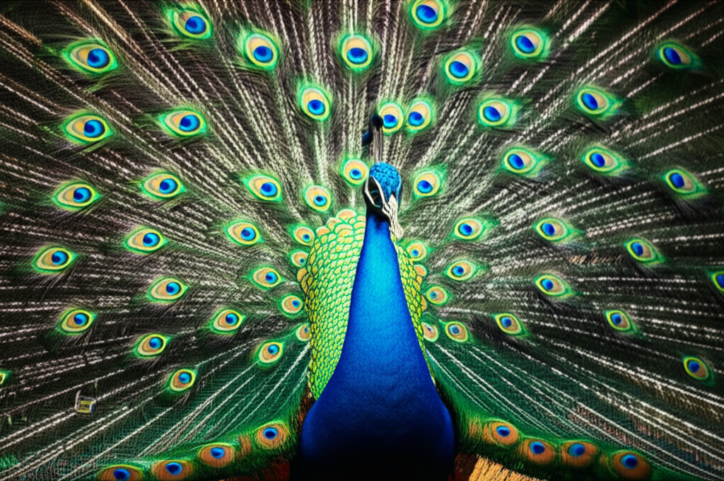 Cara Membuat Gambar Burung Merak membuka ekor menggunakan AI (Stable Diffusion) berikut Contoh Prompt