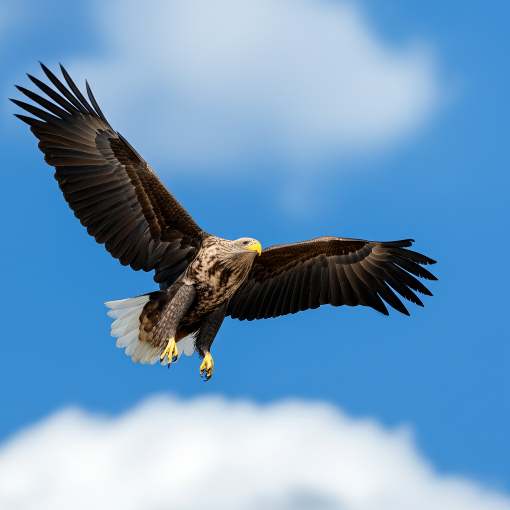 Cara Membuat Gambar Elang terbang di langit biru menggunakan AI (Stable Diffusion) berikut Contoh Prompt