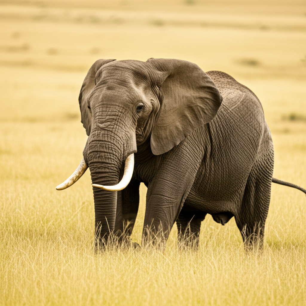 Cara Membuat Gambar Gajah berjalan di padang rumput menggunakan AI (Stable Diffusion) berikut Contoh Prompt