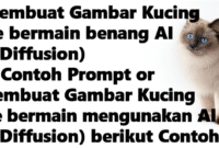 Cara Membuat Gambar Kucing Siamese bermain benang menggunakan AI (Stable Diffusion) berikut Contoh Prompt